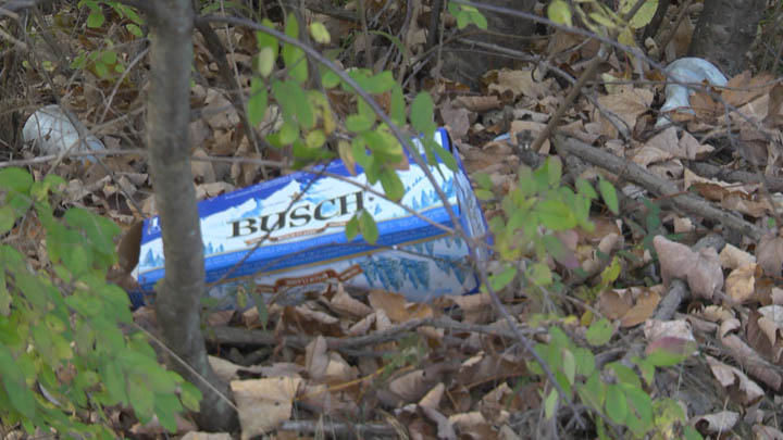 Signs of trash from illegal dumping and littering could be found around the borough of Centralia PA before the cleanup began.