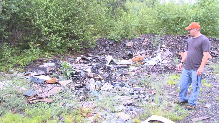 Before the cleanup day, the areas around Odd Fellows Cemetery had significant amounts of junk and trash.