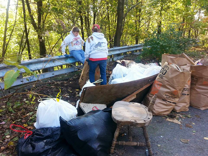 Trash at Centralia PA Cleanup Day. Credit: EPCAMR
