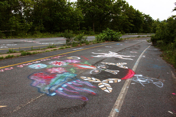 Graffiti on old Route 61 in Centralia Pennsylvania. Credit: Flickr/thisisbossi