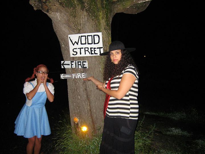 By the Wood Street sign in Centralia Pennsylvania on Halloween. Credit: Flickr/inmysparetime
